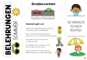 Vorschau - Arbeitsblätter - Belehrungen - Folder - Sommerferien - Seite 1