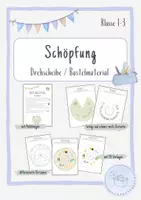 Vorschau - Mal- und Bastelvorlagen - Schöpfung / Schöpfungstage - Drehscheibe / Bastelmaterial - Deckblatt