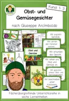 Vorschau - Unterrichtsreihen - Obst- und Gemüsegesichter nach Giuseppe Arcimboldo (Grundschule Kunst) - Deckblatt