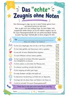 Vorschau - Anderer Materialtyp - AB Das echte Zeugnis ohne Noten - Deckblatt