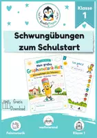 Vorschau - Unterrichtsreihen - Freebie Graphomotorik | Schwungübungen | Schreibvorbereitung | Vorschule & Klasse 1 - Deckblatt
