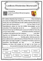 Vorschau - Unterrichtsreihen - Landkreis Altenkirchen (Westerwald) Lückentext mit Wortspeicher Hörverstehen und Suchsel - Seite 1