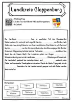Vorschau - Unterrichtsreihen - Landkreis Cloppenburg Lückentext mit Wortspeicher Hörverstehen und Suchsel - Seite 1