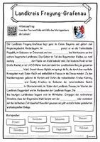 Vorschau - Unterrichtsreihen - Landkreis Freyung-Grafenau Lückentext mit Wortspeicher Hörverstehen und Suchsel - Seite 1