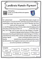 Vorschau - Unterrichtsreihen - Landkreis Hameln-Pyrmont Lückentext mit Wortspeicher Hörverstehen und Suchsel - Seite 1