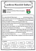 Vorschau - Unterrichtsreihen - Landkreis Mansfeld-Südharz Lückentext mit Wortspeicher Hörverstehen und Suchsel - Seite 1