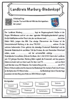 Vorschau - Unterrichtsreihen - Landkreis Marburg-Biedenkopf Lückentext mit Wortspeicher Hörverstehen und Suchsel - Seite 1
