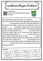 Vorschau - Unterrichtsreihen - Landkreis Mayen-Koblenz Lückentext mit Wortspeicher Hörverstehen und Suchsel - Seite 1