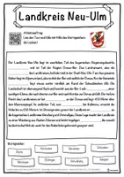 Vorschau - Unterrichtsreihen - Landkreis Neu-Ulm Lückentext mit Wortspeicher Hörverstehen und Suchsel - Seite 1