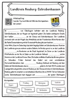Vorschau - Unterrichtsreihen - Landkreis Neuburg-Schrobenhausen Lückentext mit Wortspeicher Hörverstehen und Suchsel - Seite 1