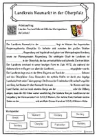 Vorschau - Unterrichtsreihen - Landkreis Neumarkt in der Oberpfalz Lückentext mit Wortspeicher Hörverstehen und Suchsel - Seite 1