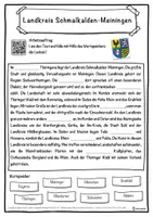 Vorschau - Unterrichtsreihen - Landkreis Schmalkalden-Meiningen Lückentext mit Wortspeicher Hörverstehen und Suchsel - Seite 1