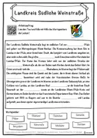 Vorschau - Unterrichtsreihen - Landkreis Südliche Weinstraße Lückentext mit Wortspeicher Hörverstehen und Suchsel - Seite 1