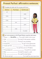 Vorschau - Arbeitsblätter - Present Perfect Arbeitsblätter – Englisch Grammatik für Klasse 6–7 - Seite 1