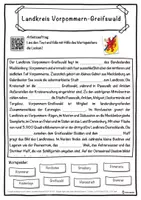 Vorschau - Unterrichtsreihen - Landkreis Vorpommern-Greifswald Lückentext mit Wortspeicher Hörverstehen und Suchsel - Seite 1