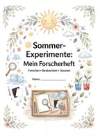 Vorschau - Stationenlernen - Sommer-Experimente: Mein Forscherheft – Einfache Wetter- & Natur-Experimente (Kita, Vorschule & Klasse 1–4) - Deckblatt