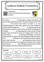 Vorschau - Unterrichtsreihen - Landkreis Waldeck-Frankenberg Lückentext mit Wortspeicher Hörverstehen und Suchsel - Seite 1