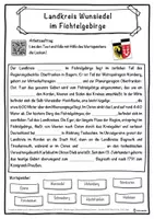 Vorschau - Unterrichtsreihen - Landkreis Wunsiedel im Fichtelgebirge Lückentext mit Wortspeicher Hörverstehen und Suchsel - Seite 1