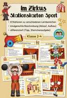 Vorschau - Stationenlernen - Stationskarten Sport - Im Zirkus (Klasse 2-4) #50mal50byextraklasse - Deckblatt