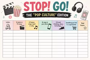 Vorschau - Arbeitsblätter - Stop! Go! (Stadt, Land, Fluss auf Englisch) – Vokabelspiel & End of Year - Seite 2