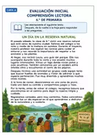 Vista previa - Evaluación - EVALUACIÓN INICIAL 6º (lengua y mates) - página 1