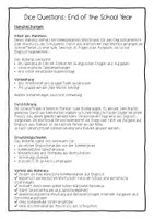 Vorschau - Arbeitsblätter - Dice Questions End of Year Englisch Sek I - Seite 1