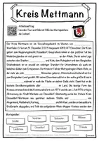 Vorschau - Unterrichtsreihen - Kreis Mettmann Lückentext mit Wortspeicher Hörverstehen und Suchsel - Seite 1