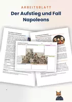 Vorschau - Arbeitsblätter - Stationenlernen: Der Aufstieg und Fall Napoleons - Deckblatt