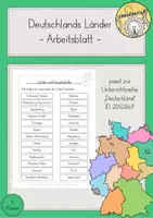 Vorschau - Arbeitsblätter - Deutschland Arbeitsblatt kostenlos - Deckblatt