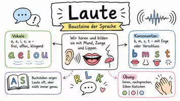 Vorschau - Arbeitsblätter - Arbeitsblätter zum Thema "Laut" (Lückentext, Hörverstehen) + Lösung & MP3 + Infografik - Seite 1