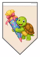 Vorschau - Mal- und Bastelvorlagen - Schildkrötenklasse - Girlande (Klassentier) - Seite 3