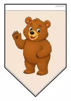 Vorschau - Mal- und Bastelvorlagen - Bärenklasse - Girlande (Klassentier) - Seite 2