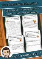 Vorschau - Unterrichtsreihen - Kreis Rendsburg-Eckernförde Lückentext mit Wortspeicher Hörverstehen und Suchsel - Deckblatt