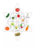 Vorschau - Spiele - Sternpuzzle Obst und Gemüse / Wort-Bild-Zuordnung - Seite 1