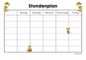 Vorschau - Arbeitsblätter - Erdmännchenklasse - Stundenplan (Klassentier) - Seite 3
