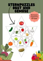 Vorschau - Spiele - Sternpuzzle Obst und Gemüse / Wort-Bild-Zuordnung - Deckblatt