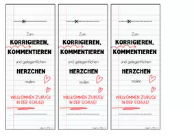 Vorschau - Mal- und Bastelvorlagen - Willkommensgruß zum Schulstart | Lehrergeschenk für das Kollegium | Geschenkidee für Stift - Seite 1