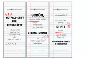Vorschau - Mal- und Bastelvorlagen - Willkommensgruß zum Schulstart | Lehrergeschenk für das Kollegium | Geschenkidee für Stift - Seite 3