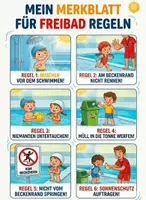 Vorschau - Arbeitsblätter - Werde ein Pool - Profi! Für einen sicheren Ausflug ins Freibad! - Seite 2