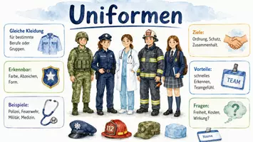 Vorschau - Arbeitsblätter - Arbeitsblätter zum Thema "Uniform" + Lösung & MP3 + Infografik - Seite 3