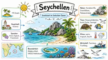Vorschau - Arbeitsblätter - Arbeitsblätter "Seychellen" + Lösung & MP3 + Infografik - Seite 1