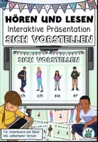 Vorschau - Interaktives Material - DaZ - Interaktive Präsentation - Hören und lesen "Sich und andere vorstellen" - Deckblatt
