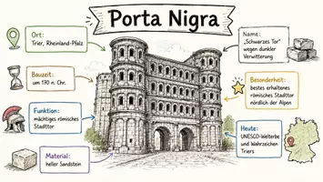 Vorschau - Arbeitsblätter - Arbeitsblätter zum Thema "Porta Nigra" + Lösung & MP3 + Infografik - Seite 3