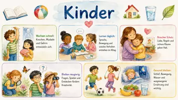 Vorschau - Arbeitsblätter - Arbeitsblätter zum Thema "Kinder" (Lückentext, Hörverstehen) + Lösung & MP3 + Infografik - Seite 1