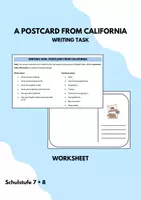 Vorschau - Arbeitsblätter - California Writing Task - Postcard From California (More 3 Unit 11) - Deckblatt
