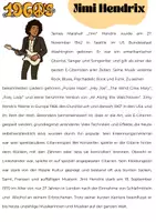 Vorschau - Arbeitsblätter - Musiker/innen aus den 1960ern: Jimi Hendrix - Seite 1