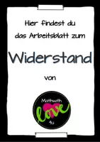 Vorschau - Arbeitsblätter - Der Widerstand - Technikbauteil - Deckblatt