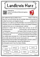 Vorschau - Unterrichtsreihen - Landkreis Harz Lückentext mit Wortspeicher Hörverstehen und Suchsel - Seite 1