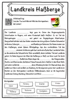 Vorschau - Unterrichtsreihen - Landkreis Haßberge Lückentext mit Wortspeicher Hörverstehen und Suchsel - Seite 1