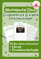 Vorschau - Stundenentwürfe - Nikotinbeutel (Snus) | Ethik - Klasse 7-9. + Stundenverlaufsplan - Deckblatt